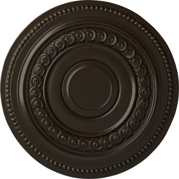 Ekena Millwork Oldham Ceiling Medallion (Fits Canopies up to 8 5/8"), Hand-Painted Stone Hearth, 18"OD x 1 1/4"P CM18OLSHF - main